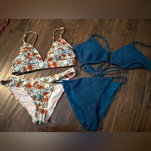 Betty jade Floral and cupshe Teal blue Bikini Set